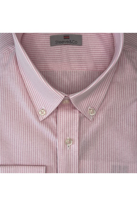 trigo colchón escotilla Camisa oxford rayas palo rosa